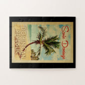 Santo- DomingoPalme-Vintage Reise Puzzle (Horizontal)