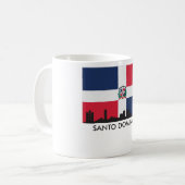 Santo- DomingoSkyline-Dominikanische Kaffeetasse (Vorderseite Links)