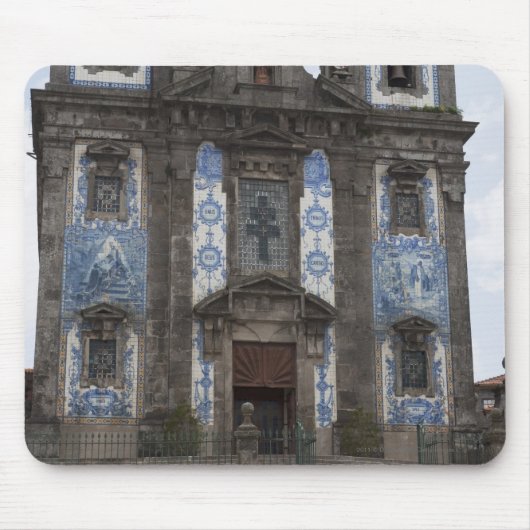 Santo Ildenfonso Kirche mit Fliesen-Platten Mousepad (Vorne)