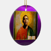SANTOBAMA Lila Amethyst Keramik Ornament (Rechts)