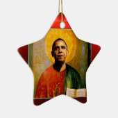 SANTOBAMA Red Ruby Star Keramik Ornament (Rechts)