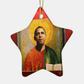 SANTOBAMA Red Ruby Star Keramik Ornament (Links)