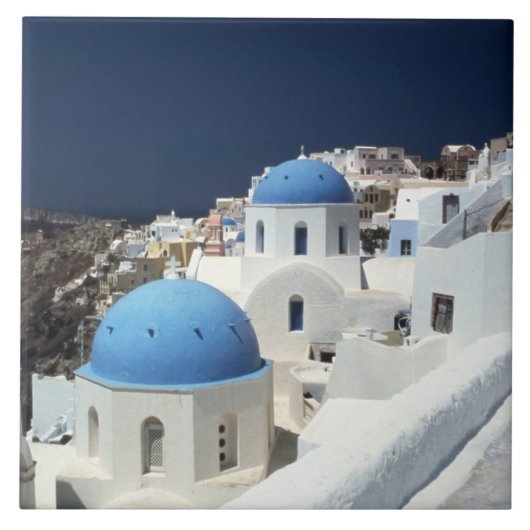 Santoirini Insel Griechenland Keramik Tile Fliese (Vorderseite)