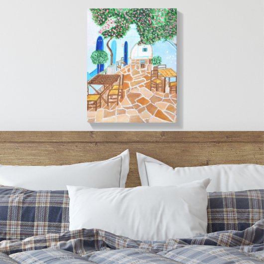 Santorin 1 Leinwand (Insitu (Schlafzimmer))