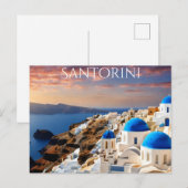 Santorin (6) postkarte (Vorne/Hinten)