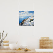 Santorin am Meeresplakat Poster (Küche)