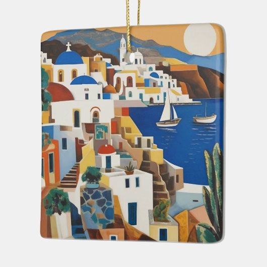 Santorin bei Sunset Keramikornament (Links)