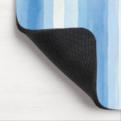 Santorin Blau Weiße Streifen Mousepad (Ecke)