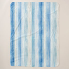Santorin Blau Weiße Streifen Sherpadecke