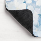 Santorin Blaue Weiße Blumen Mousepad (Ecke)