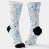 Santorin Blaue Weiße Blumen Socken (Gewinkelt)