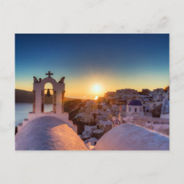Santorin - Cycladische Oia bei Sonnenuntergang Pos Postkarte