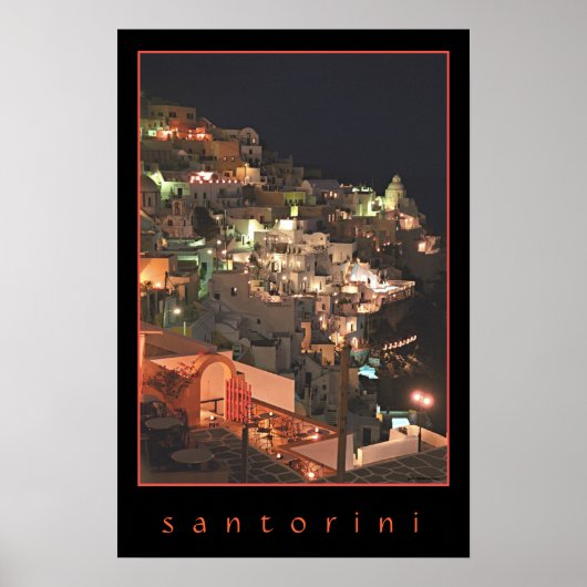 Santorin der Nacht Poster (Vorne)
