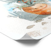 Santorin Die griechische Mauer Poster (Ecke)