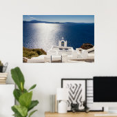 Santorin - Glockenturm am Oia-Poster Poster (Heimbüro)