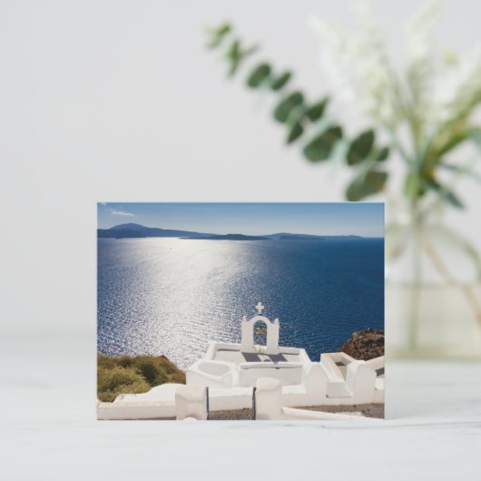 Santorin - Glockenturm bei Oia Postkarte (Stehend Vorderseite)