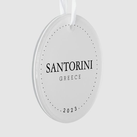 Santorin, Griechenland Einfache internationale Rei Ornament (Vorderseite)