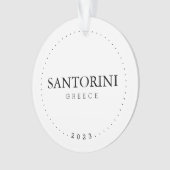 Santorin, Griechenland Einfache internationale Rei Ornament (Vorderseite)