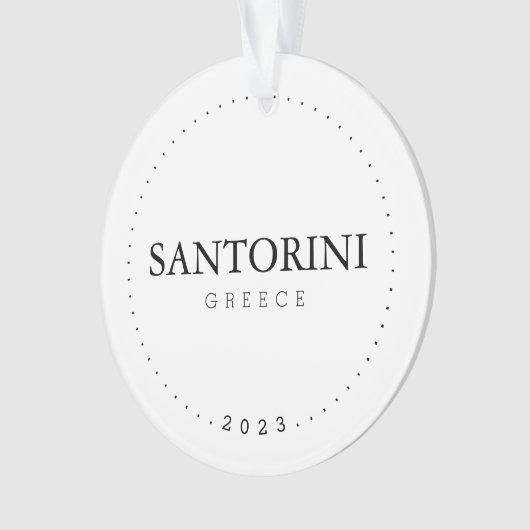 Santorin, Griechenland Einfache internationale Rei Ornament (Vorderseite)