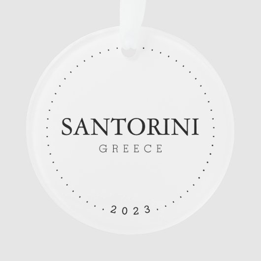 Santorin, Griechenland Einfache internationale Rei Ornament (Vorderseite)