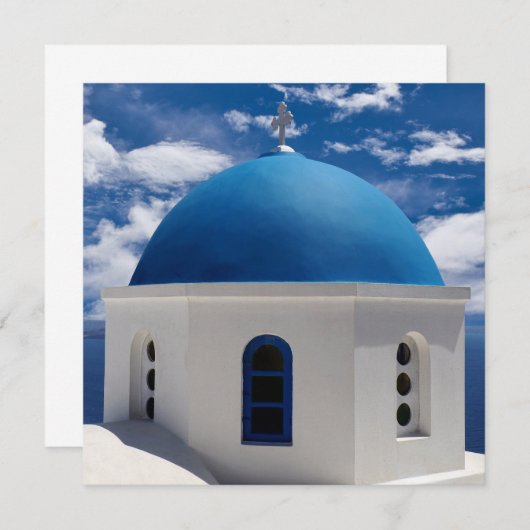 Santorin, Griechenland - Flachkarte (Vorne/Hinten)