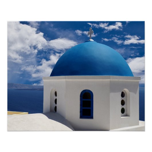 Santorin, Griechenland - Glossy Poster (Vorderseite)