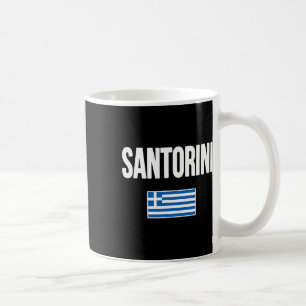 Santorin Griechenland Griechische Flagge Souvenir Kaffeetasse