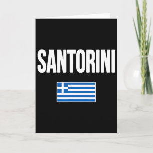 Santorin Griechenland Griechische Flagge Souvenir  Karte