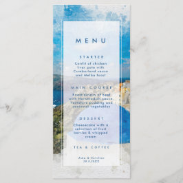 Santorin, Griechenland Hochzeitskarte Menükarte
