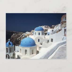 Santorin Griechenland Insel Sonnige Ansichtskarte Postkarte