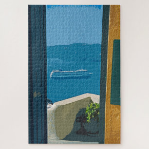 Santorin, Griechenland Kreuzfahrtschiff Puzzle