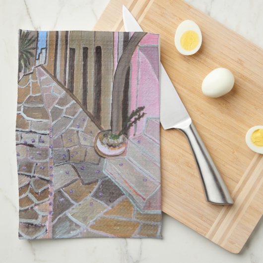 Santorin, Griechenland, Küchentücher (Viertel Falte)