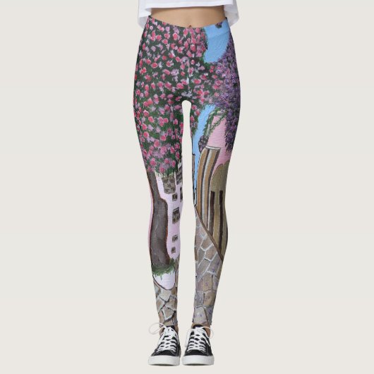 Santorin, Griechenland Leggings (Vorderseite)