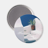 Santorin, Griechenland Magnet (Vorderseite/Rückseite)