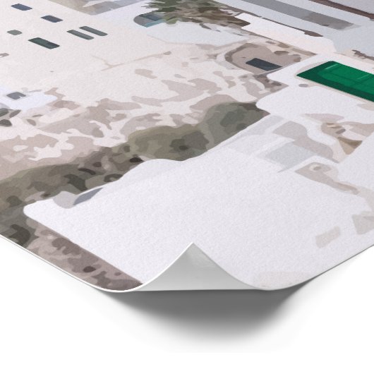 Santorin, Griechenland Poster (Ecke)