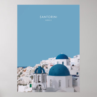 Santorin, Griechenland Poster