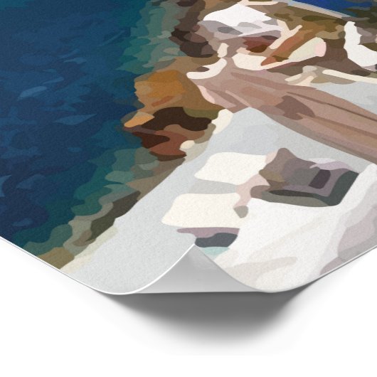 Santorin, Griechenland Poster (Ecke)