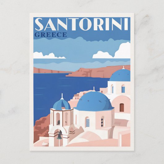 Santorin Griechenland Postkarte (Vorderseite)