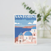 Santorin Griechenland Postkarte (Stehend Vorderseite)