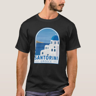 Santorin Griechenland Retro Vintage T-Shirt