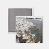 Santorin, Griechenland Square Magnet (Vorderseite/Rückseite)