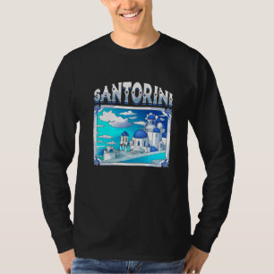 Santorin Griechenland Strandurlaub Akropolis Insel T-Shirt