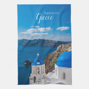 Santorin Griechenland Szenisches Griechisches Küch Geschirrtuch