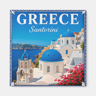 💙 Santorin Griechenland Urlaubserinnerung Magnet