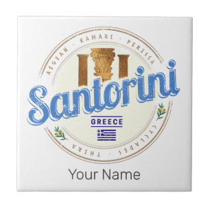 Santorin Griechenland Vintage Ägäis Kykladen Insel Fliese