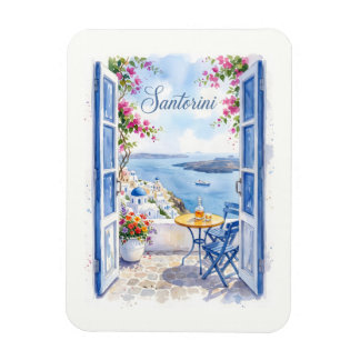 Santorin Griechenland Vintage Reise Magnet