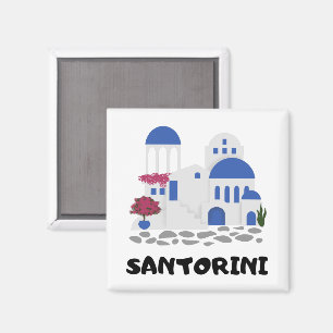 Santorin Griechenland Vintage Reise Magnet