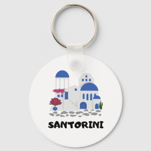 Santorin Griechenland Vintage Schlüsselanhänger