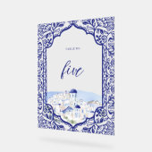 Santorin Griechenland Wasserfarbenlandschaft Verzi Acrylschild (Winkel)