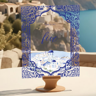 Santorin Griechenland Wasserfarbenlandschaft Verzi Acrylschild